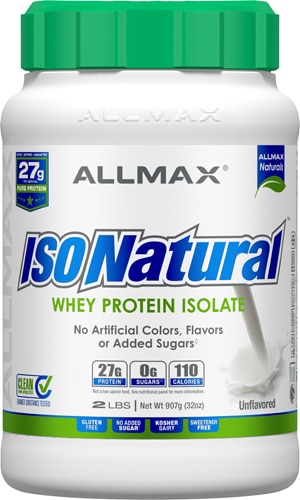 IsoNatural™ Pure Whey Protein Isolate Unflavored (Без вкуса) -- 2 lbs ALLMAX