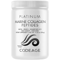 Морской коллагеновый протеиновый порошок, платина + витамины, биотин, 11,5 унций Codeage