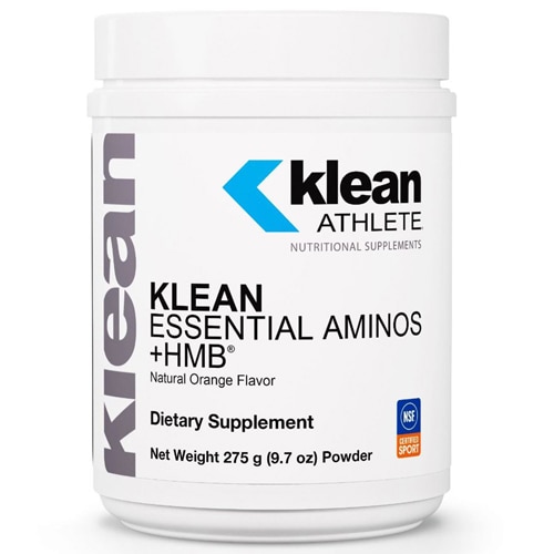 Klean Essential Aminos + HMB - 275 г, сертифицированные NSF для спорта, без глютена и ГМО Klean Athlete