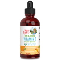 Органические жидкие капли с витамином С, апельсиновая ваниль, 4 жидких унции MaryRuth's Organics