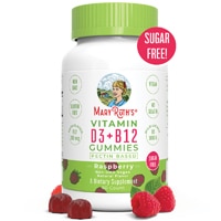 Жевательные конфеты с витамином D3+B12 и малиной — 60 жевательных конфет MaryRuth's Organics