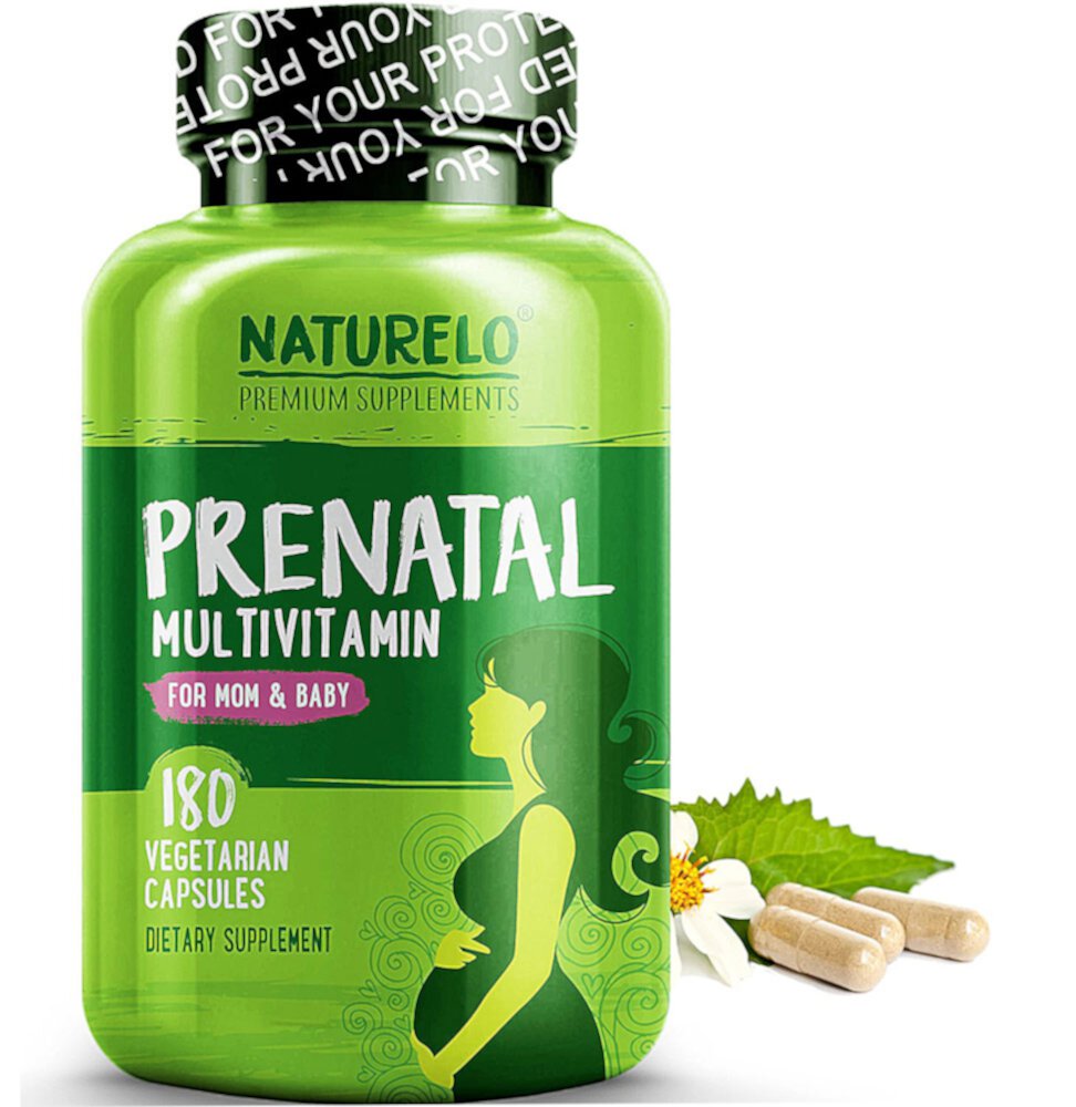 Prenatal Multivitamin for Pregnant Women -- 180 Vegetarian Capsules (Вегетарианские капсулы) NATURELO