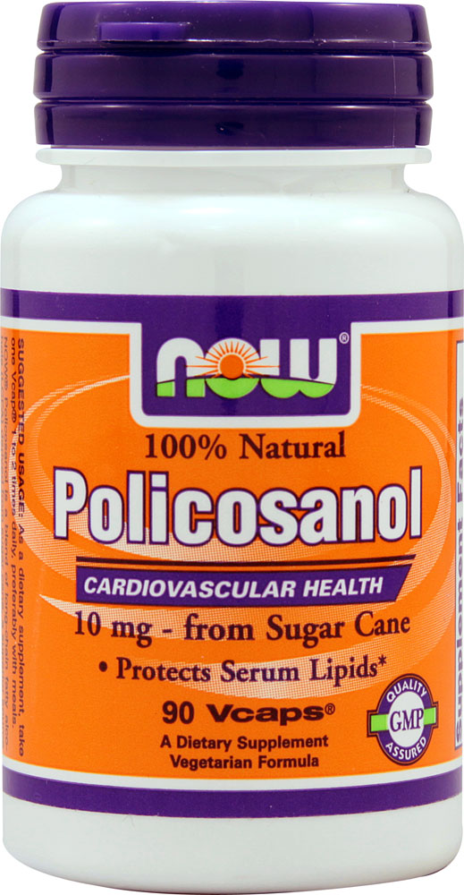 Поликозанол — 10 мг — 90 растительных капсул NOW Foods