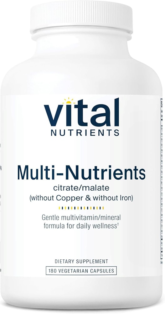 Multi-Nutrients III without Copper and Iron -- 180 Capsules (Капсулы) Vital Nutrients