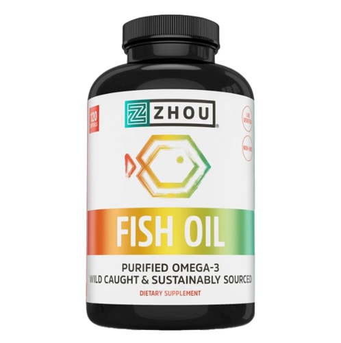 Fish Oil - Purified Omega-3 -- 120 Softgels (Мягкие капсулы) Zhou