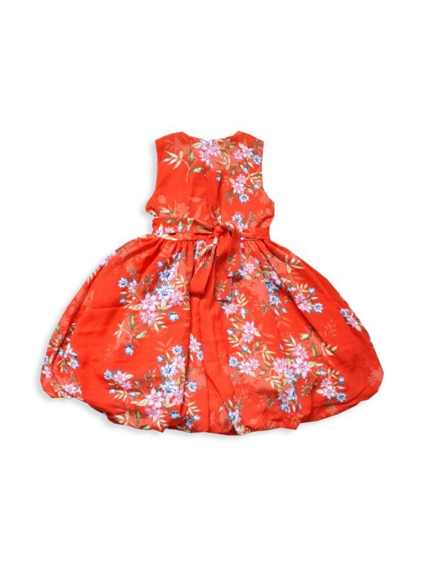 Платье-пузырь с цветочным принтом для маленьких девочек и девочек Joe-Ella