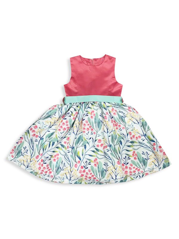 Платье А-силуэта с цветочным принтом для маленьких девочек и девочек Joe-Ella