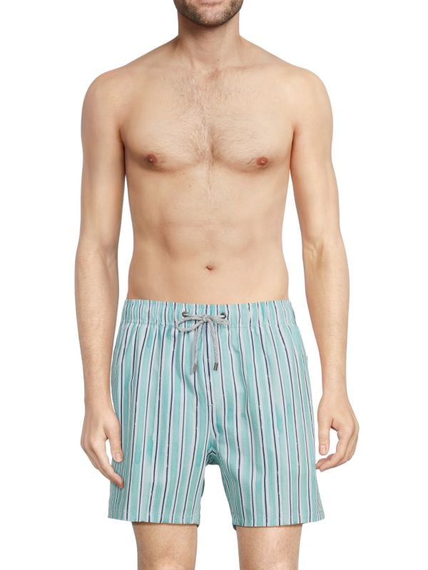 Полосатые шорты для плавания из сирсакера Vintage Summer