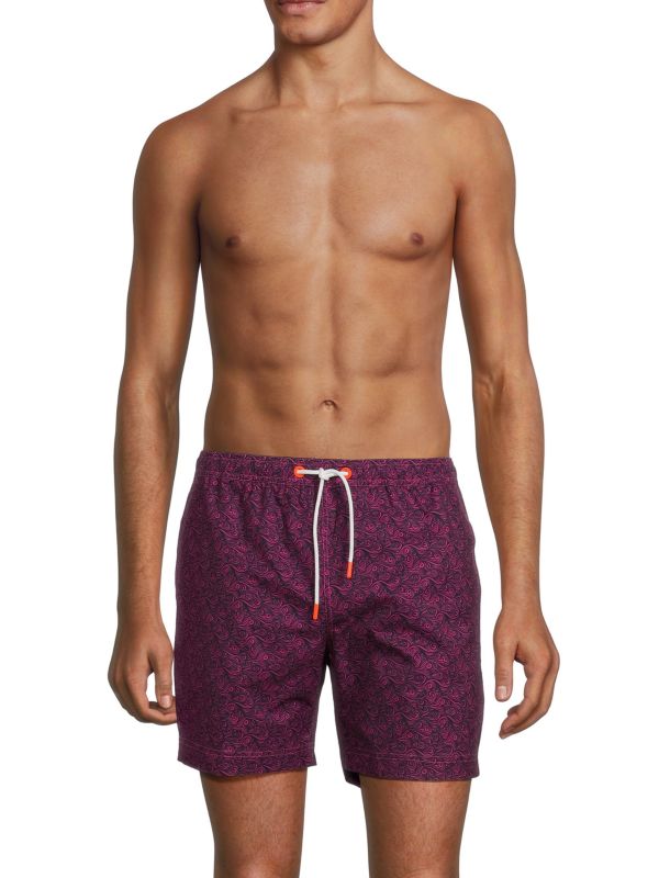 Мужские Шорты для плавания SWIMS Onda Wave Swirl Print SWIMS