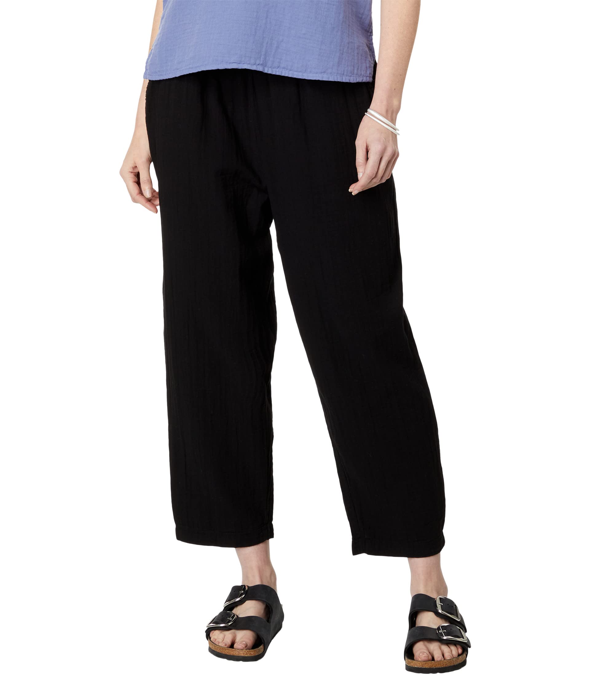 Double Layer Gauze Easy-Fit Cropped Trousers Mod-o-doc