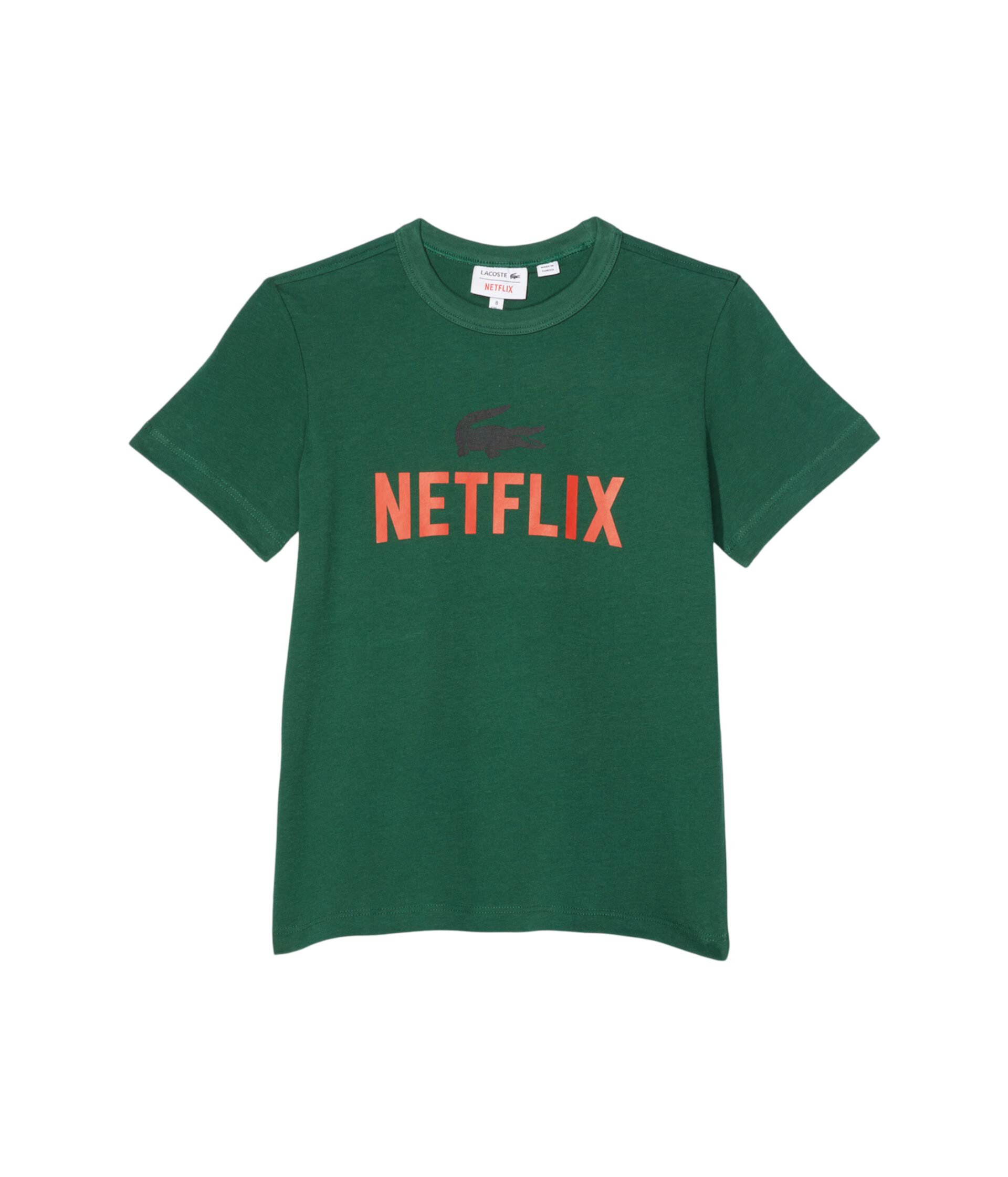 Футболка с короткими рукавами и графикой Netflix (для малышей/маленьких детей/больших детей) Lacoste Kids