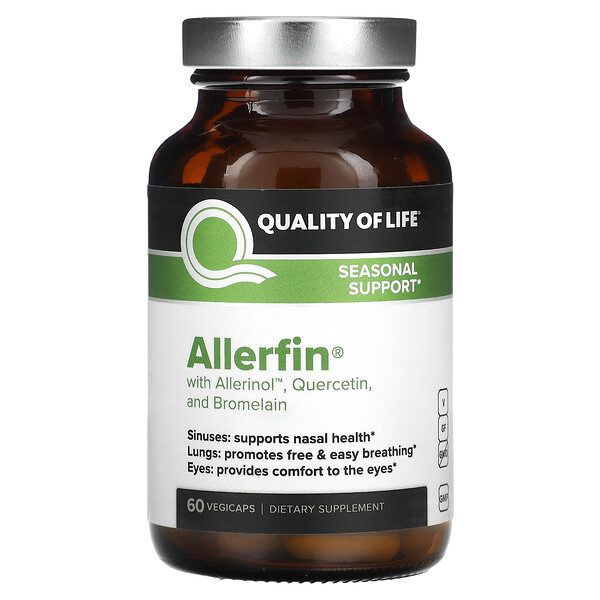 Allerfin - Кверцетин - 60 вегетарианских капсул - Quality of Life Labs Quality of Life Labs