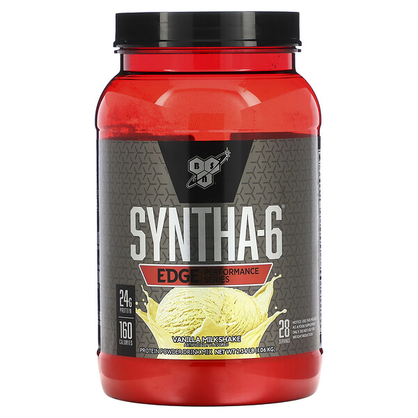 Syntha-6 Edge, Протеиновая порошковая смесь, ванильный молочный коктейль, 1,06 кг (2,34 фунта) BSN