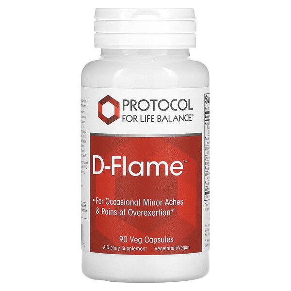 D-Flame, 90 растительных капсул Protocol for Life Balance