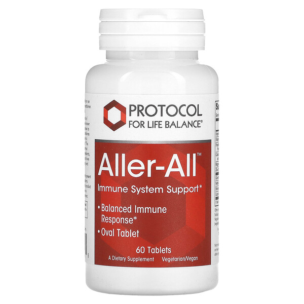 Aller-All, Поддержка иммунной системы, 60 таблеток Protocol for Life Balance