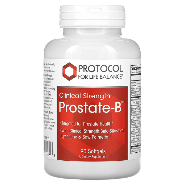 Prostate-B, клиническая эффективность, 90 мягких таблеток Protocol for Life Balance