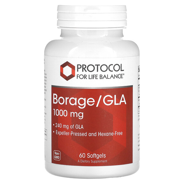 Бурачник/ГЛК, 1000 мг, 60 мягких таблеток Protocol for Life Balance