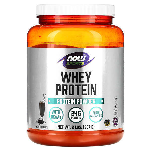 Whey Protein, Creamy Chocolate, 2 lbs (907 g) NOW Foods