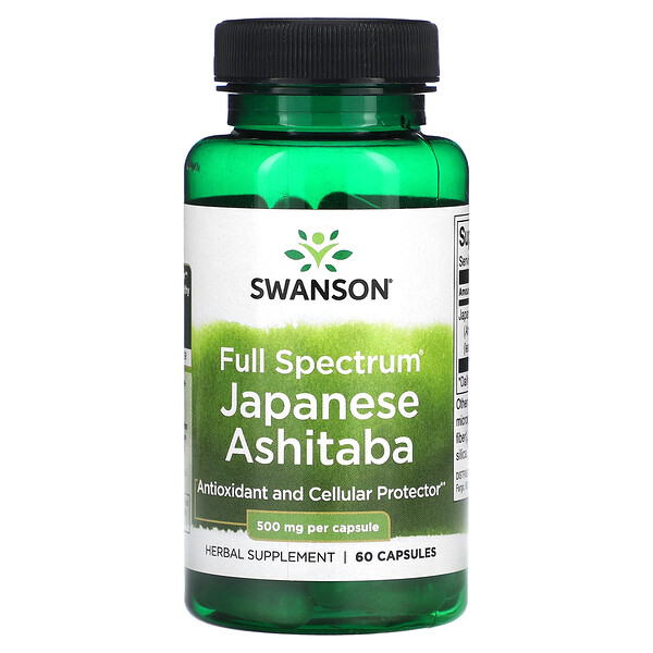 Full Spectrum Japanese Ashitaba, 500 mg, 60 Capsules (Капсулы) Swanson