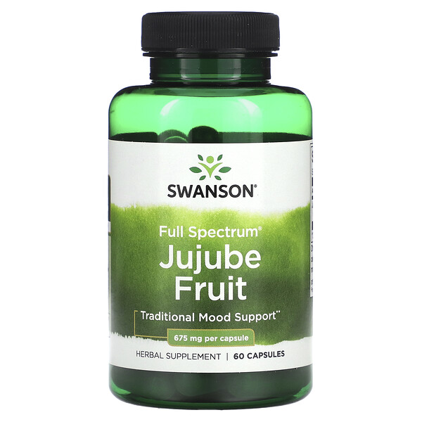 Full Spectrum Jujube Fruit, 675 mg, 60 Capsules (Капсулы) Swanson