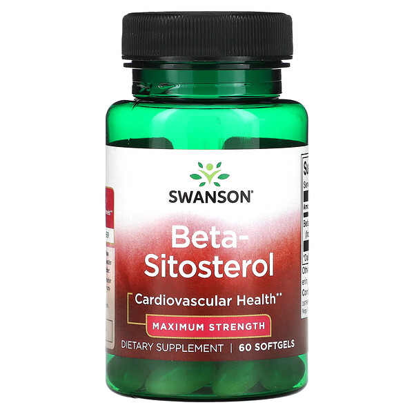 Beta-Sitosterol, Maximum Strength, 60 Softgels (Мягкие капсулы) Swanson