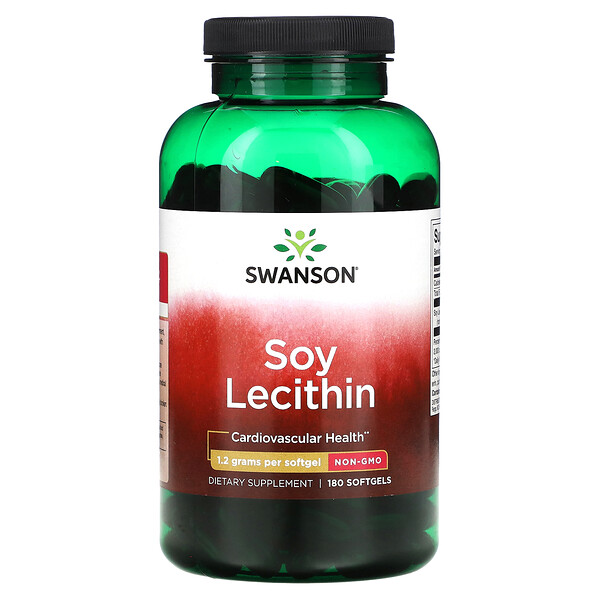 Soy Lecithin, 1.2 g, 180 Softgels (Мягкие капсулы) Swanson