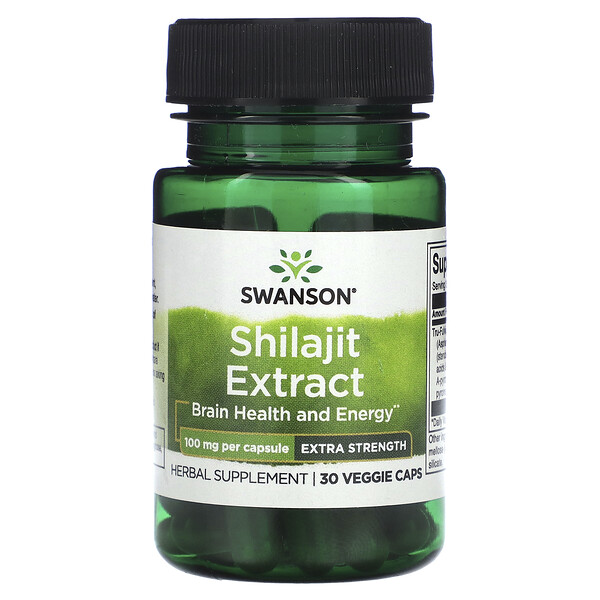 Shilajit Extract, Extract Strength, 100 mg, 30 Veggie Caps Swanson