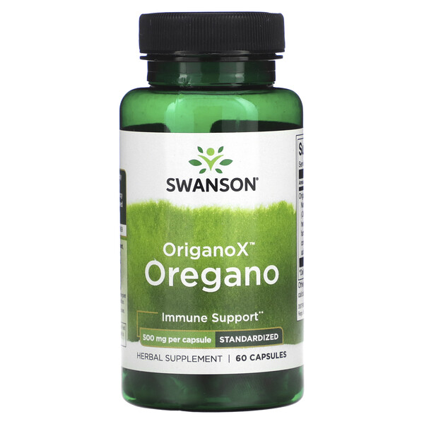 OriganoX, Орегано, 500 мг, 60 капсул Swanson