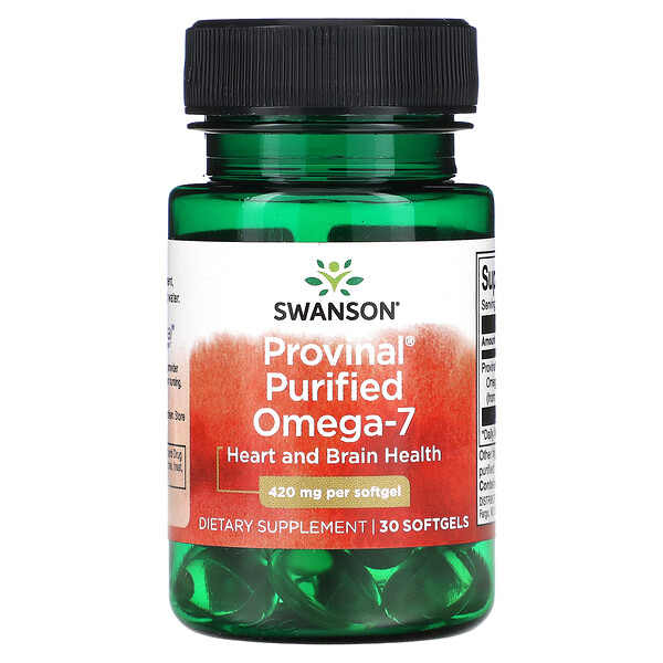 Provinal очищенные омега-7, 420 мг, 30 мягких таблеток Swanson
