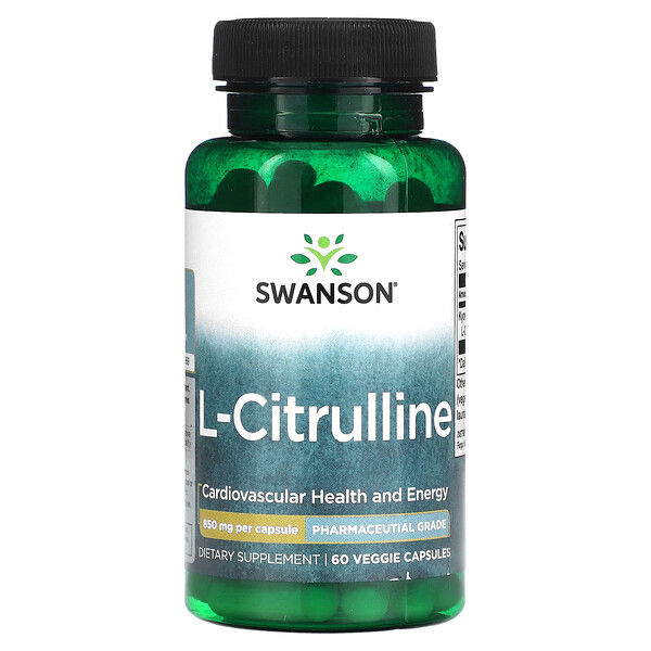 L-Citrulline, 850 mg, 60 Veggie Capsules Swanson