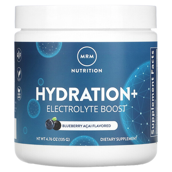 Hydration+ Electrolyte Boost, Blueberry Acai, 4.76 oz (135 g) MRM