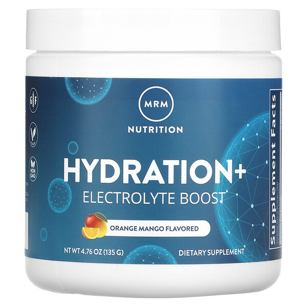 Hydration+ Electrolyte Boost, Orange Mango, 4.67 oz (135 g) MRM