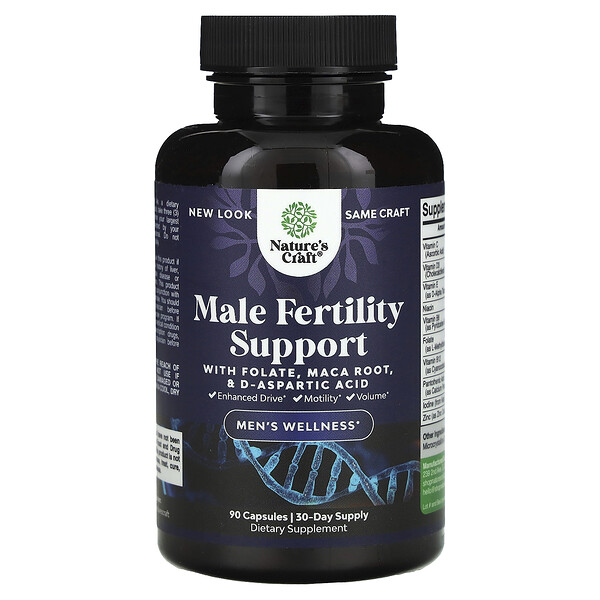 Поддержка мужской фертильности, 90 капсул Nature's Craft
