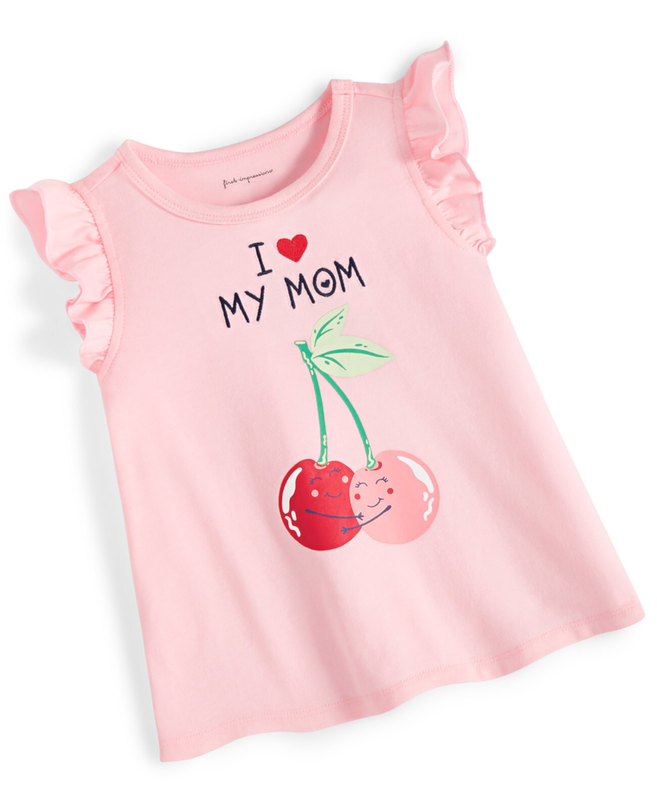 Baby Girls Cherry Hugs T Shirt, Created for Macy's First Impressions