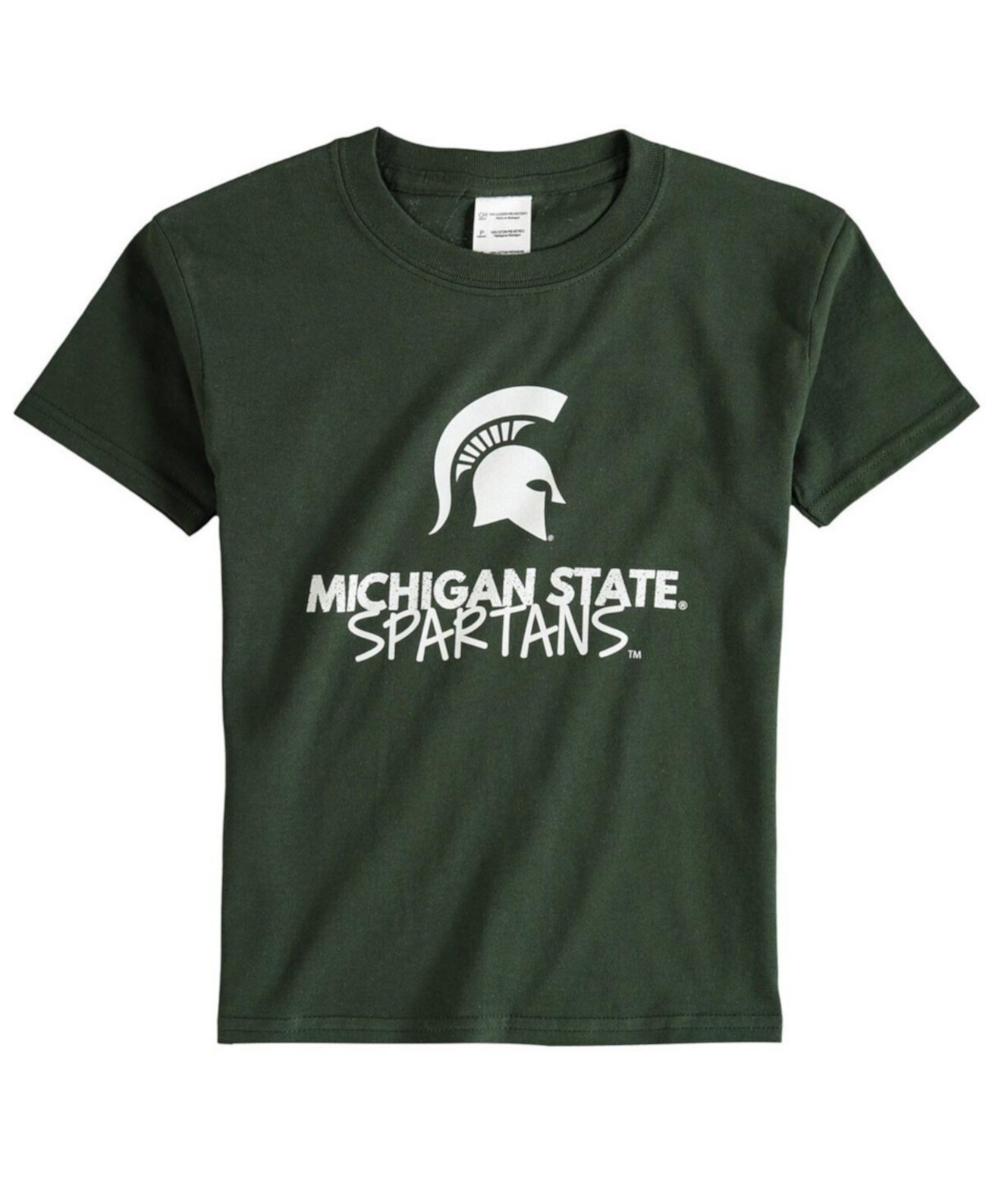 Футболка Two Feet Ahead Для мальчиков и девочек Green Michigan State Spartans Two Feet Ahead