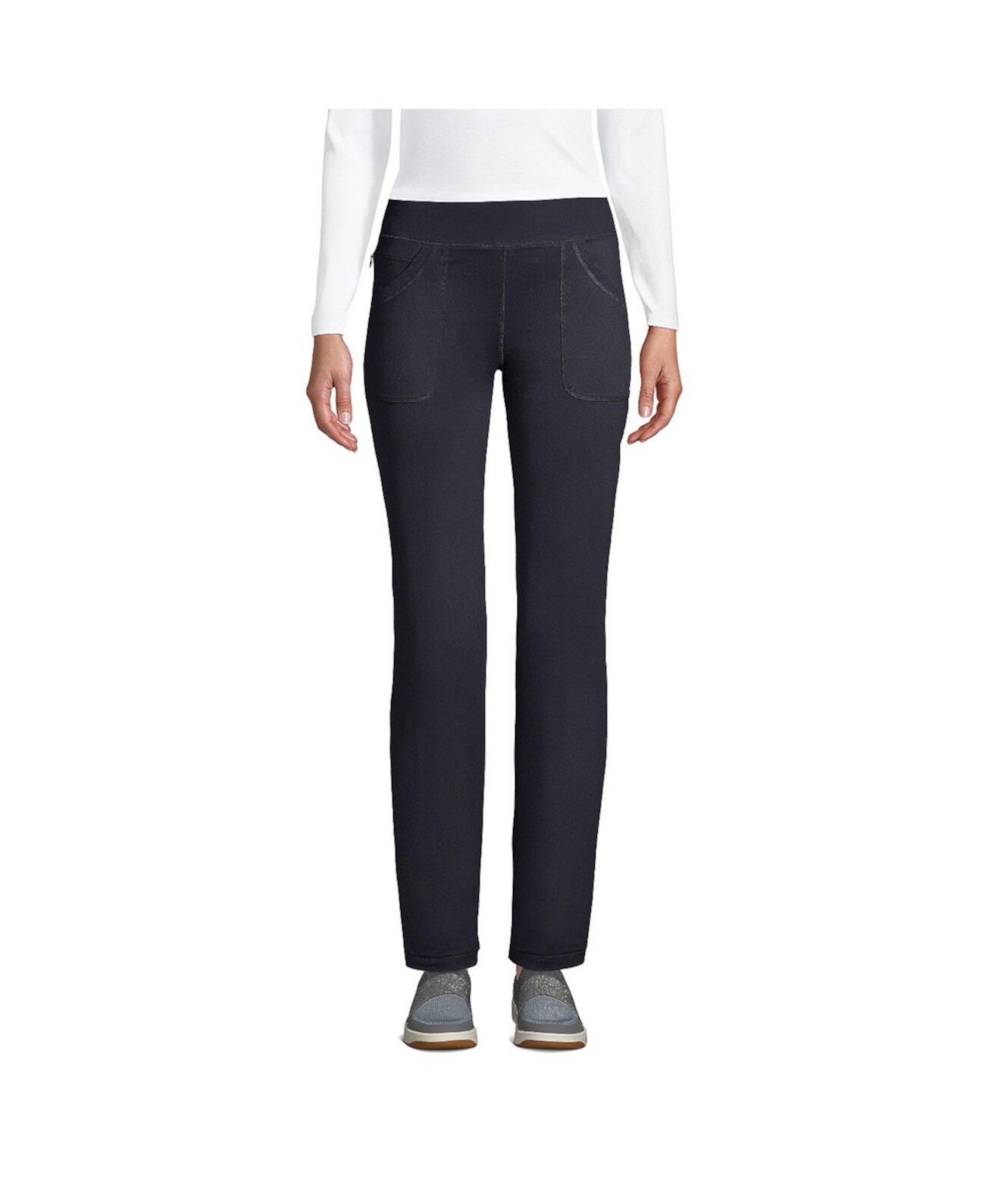 Заказать Повседневные брюки Women's Active 5 Pocket Pants Lands' End, цвет  - черный, по цене 10 590 рублей на маркетплейсе