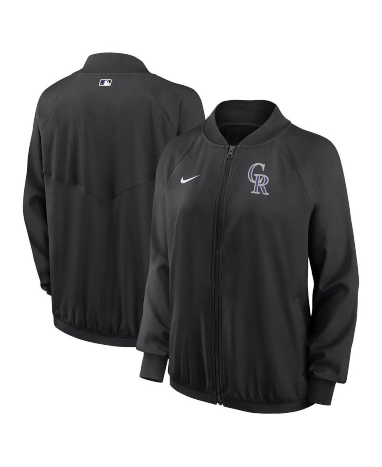 Женская черная ветровка с длинным рукавом Colorado Rockies Authentic Collection Nike