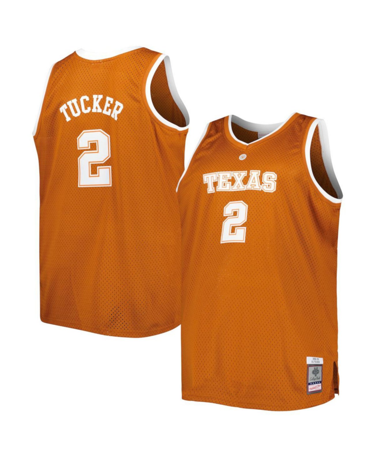 Мужская джерси PJ Tucker Texas Longhorns Swingman, оранжевая, 100% полиэстер Mitchell & Ness