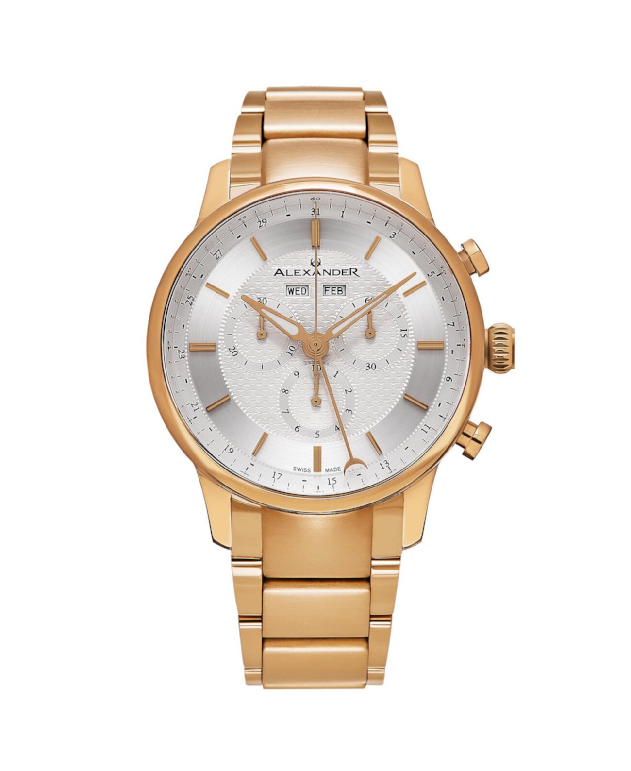 Часы alexander. Alexander men's Swiss made Rose Gold.