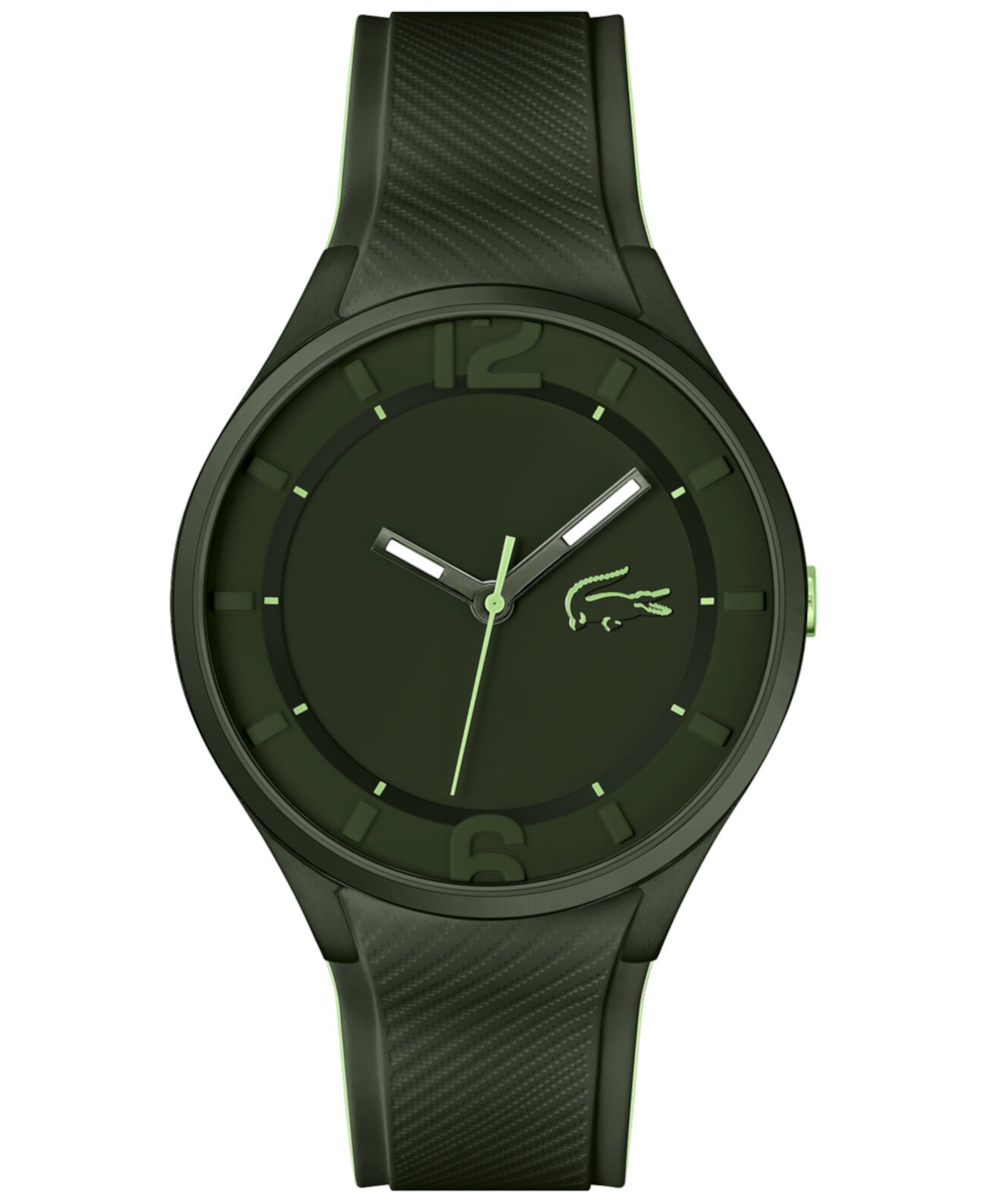 Мужские часы Ollie Green с силиконовым ремешком 44 мм Lacoste