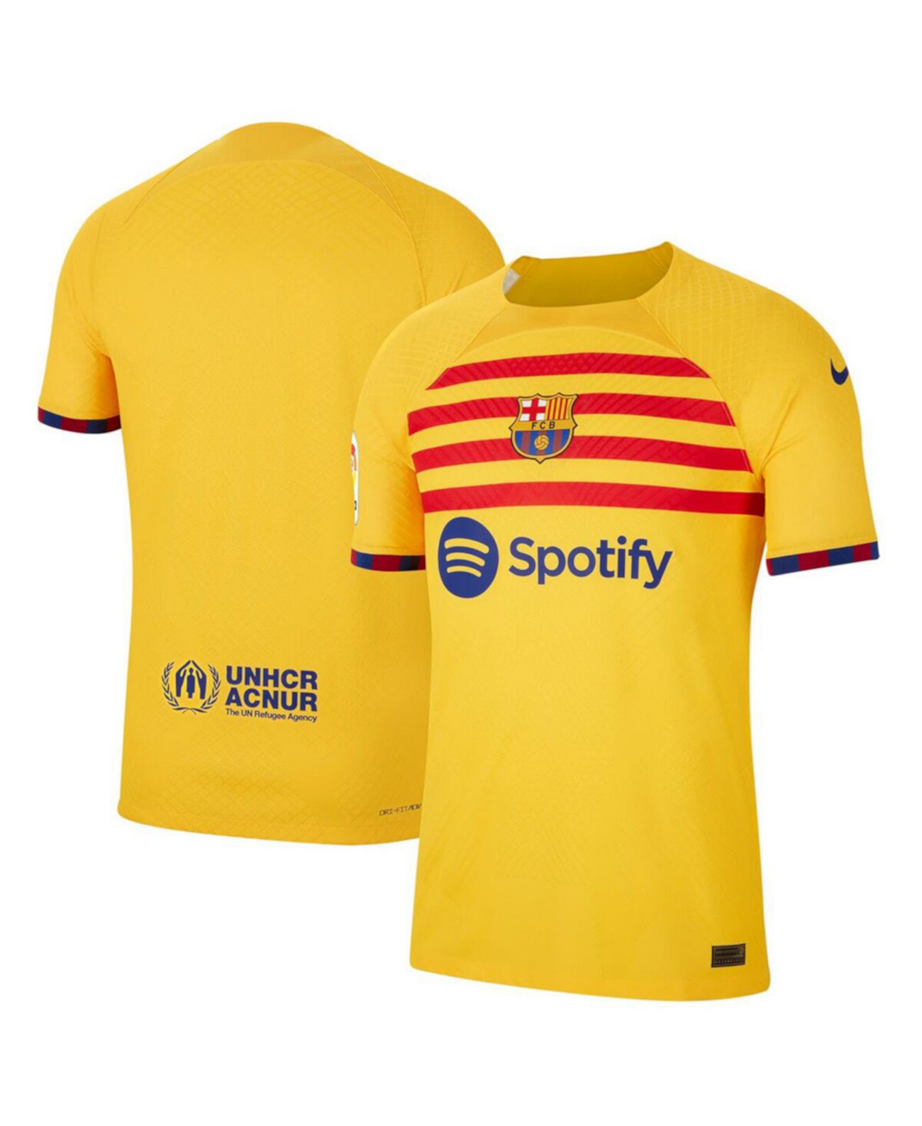Мужская желтая майка Barcelona 2022/23 Fourth Vapor Match Authentic Nike