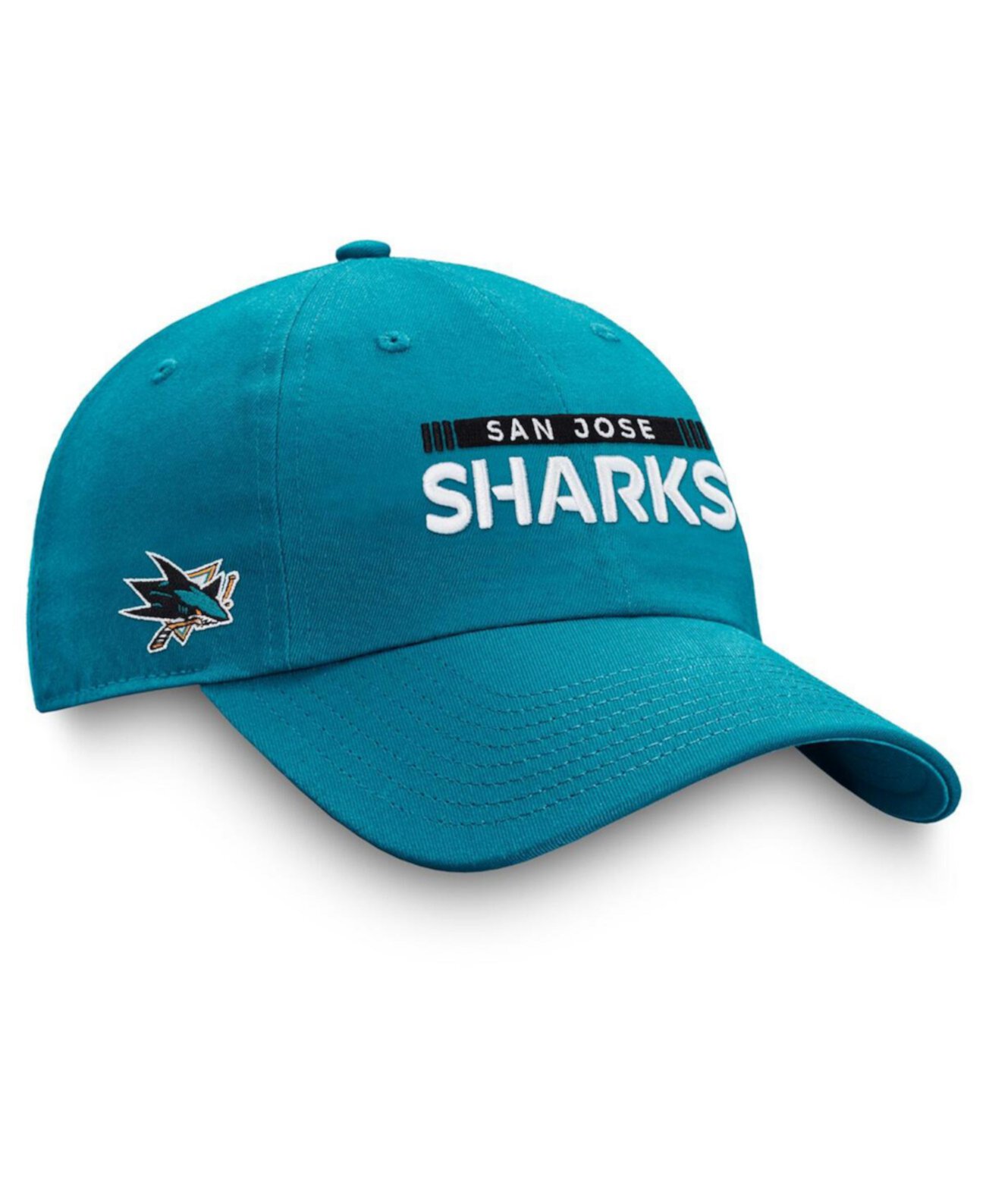 Мужская темно-бирюзовая регулируемая кепка San Jose Sharks Authentic Pro Rink Fanatics