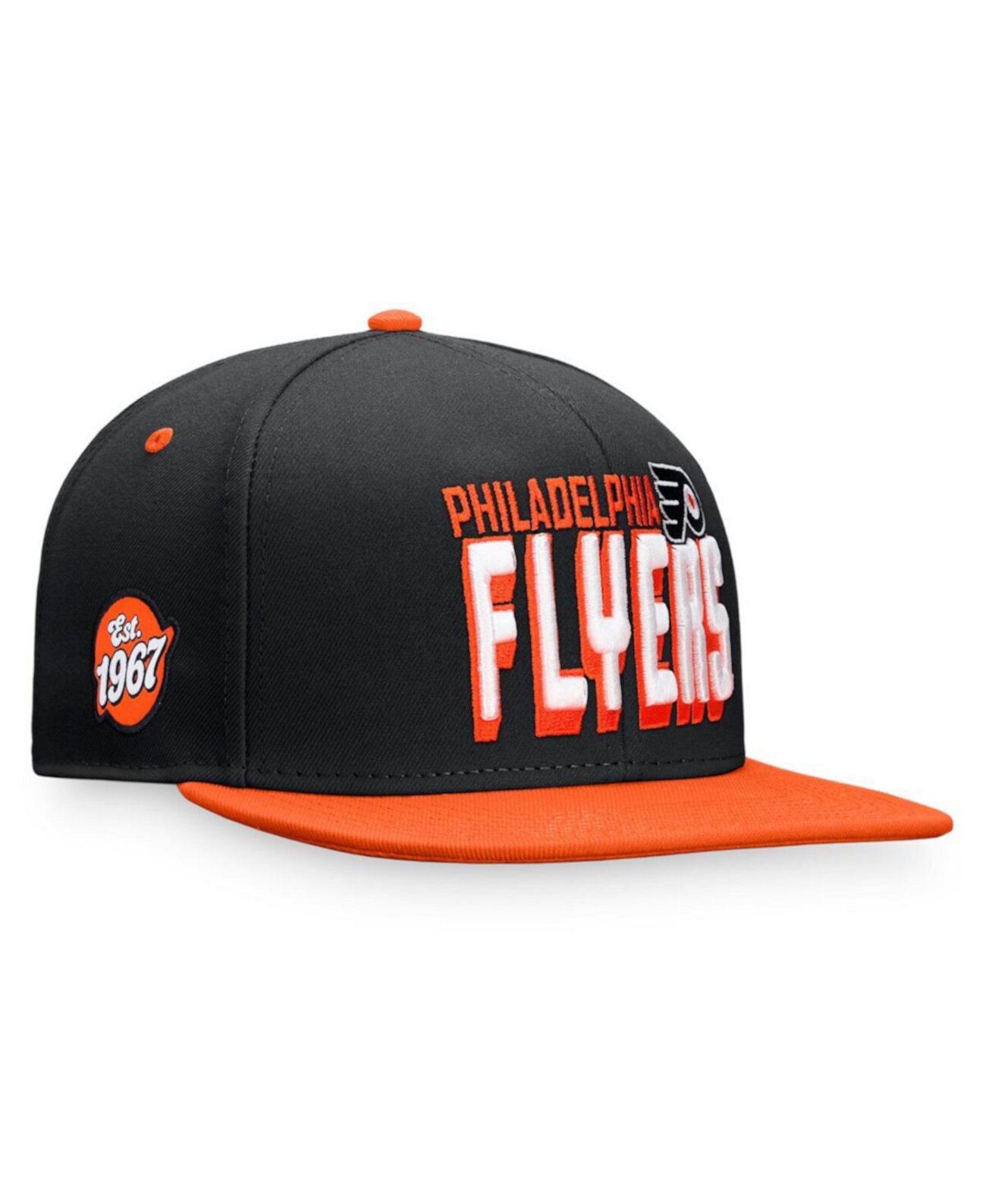 Мужская двухцветная кепка Snapback черного и оранжевого цвета в стиле ретро Philadelphia Flyers Heritage Fanatics