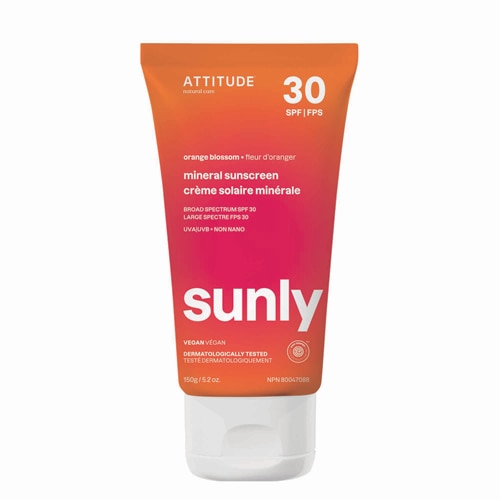 Минеральный солнцезащитный крем – SPF 30, цвет апельсина – 5,2 унции ATTITUDE