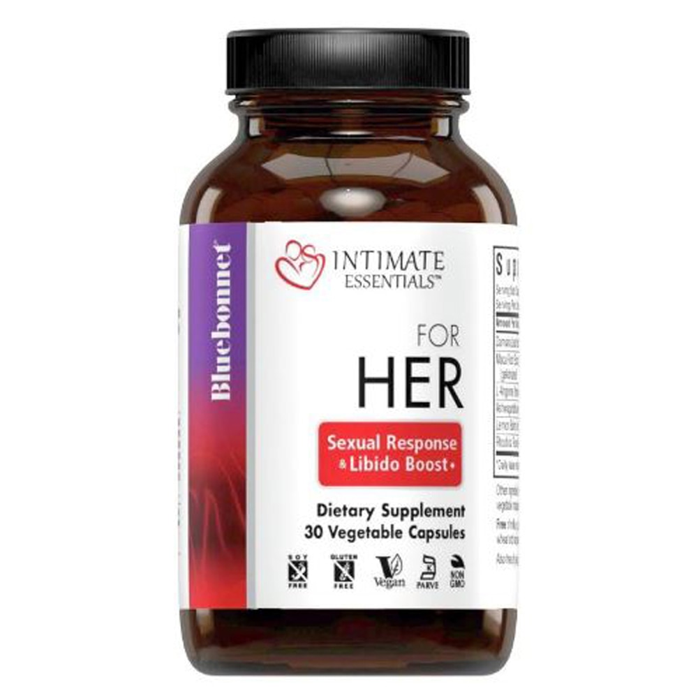 Intimate Essentials для ее сексуальной реакции и повышения либидо - 30 растительных капсул Bluebonnet Nutrition