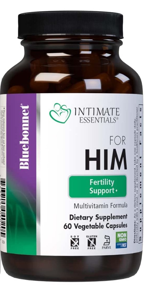Intimate Essentials For Him Мультивитаминная формула для поддержки фертильности -- 60 растительных капсул Bluebonnet Nutrition