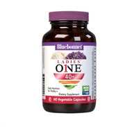 Ladies One 40+ Whole Food-Based Multiple -- 60 Vegetable Capsules (Растительные капсулы) Bluebonnet Nutrition