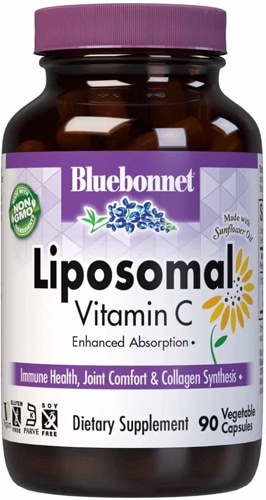 Липосомальный Витамин С - 90 растительных капсул - Bluebonnet Nutrition Bluebonnet Nutrition