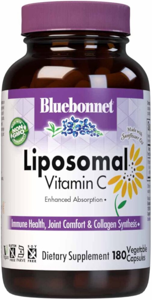 Liposomal Vitamin C -- 180 Vegetable Capsules (Растительные капсулы) Bluebonnet Nutrition