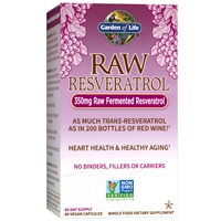 RAW ресвератрол — 350 мг — 60 вегетарианских капсул Garden of Life